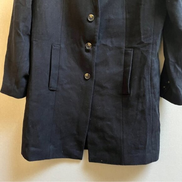 Hush Anders Revere wool blend midi trench jacket Sz M - Picture 6 of 14